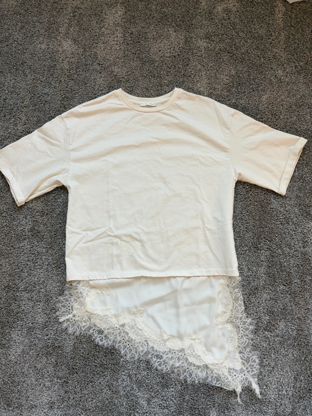 Zara Ivory Lace-Trim Camisole